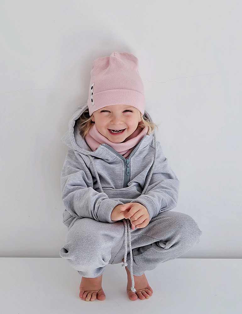 Mütze Fit - Pastellrosa