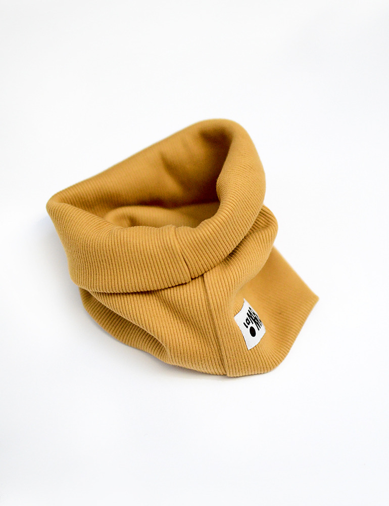 Schlauchschal aus baumwolle - Senf