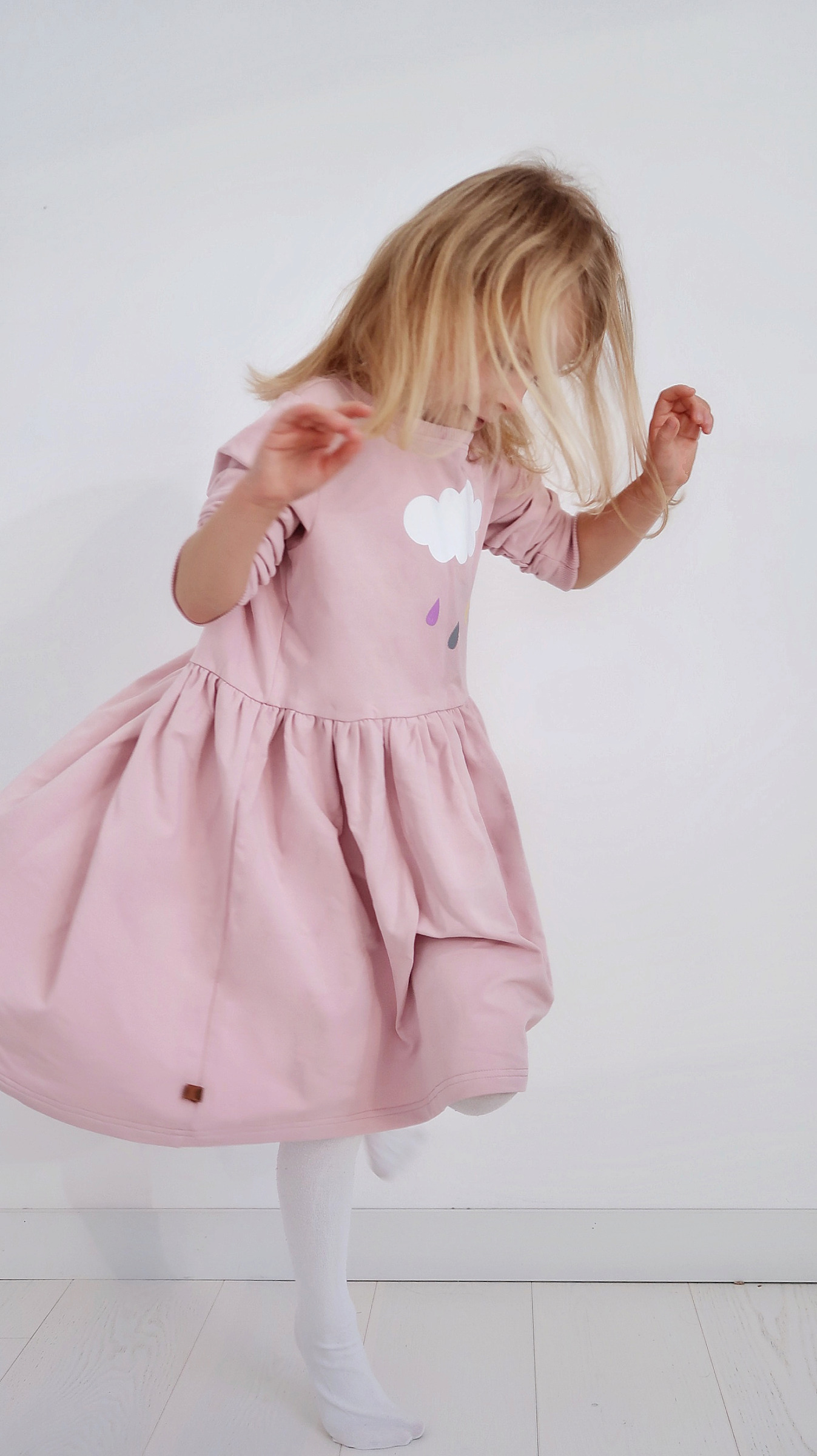 Kinderkleid Nube - Puderrosa