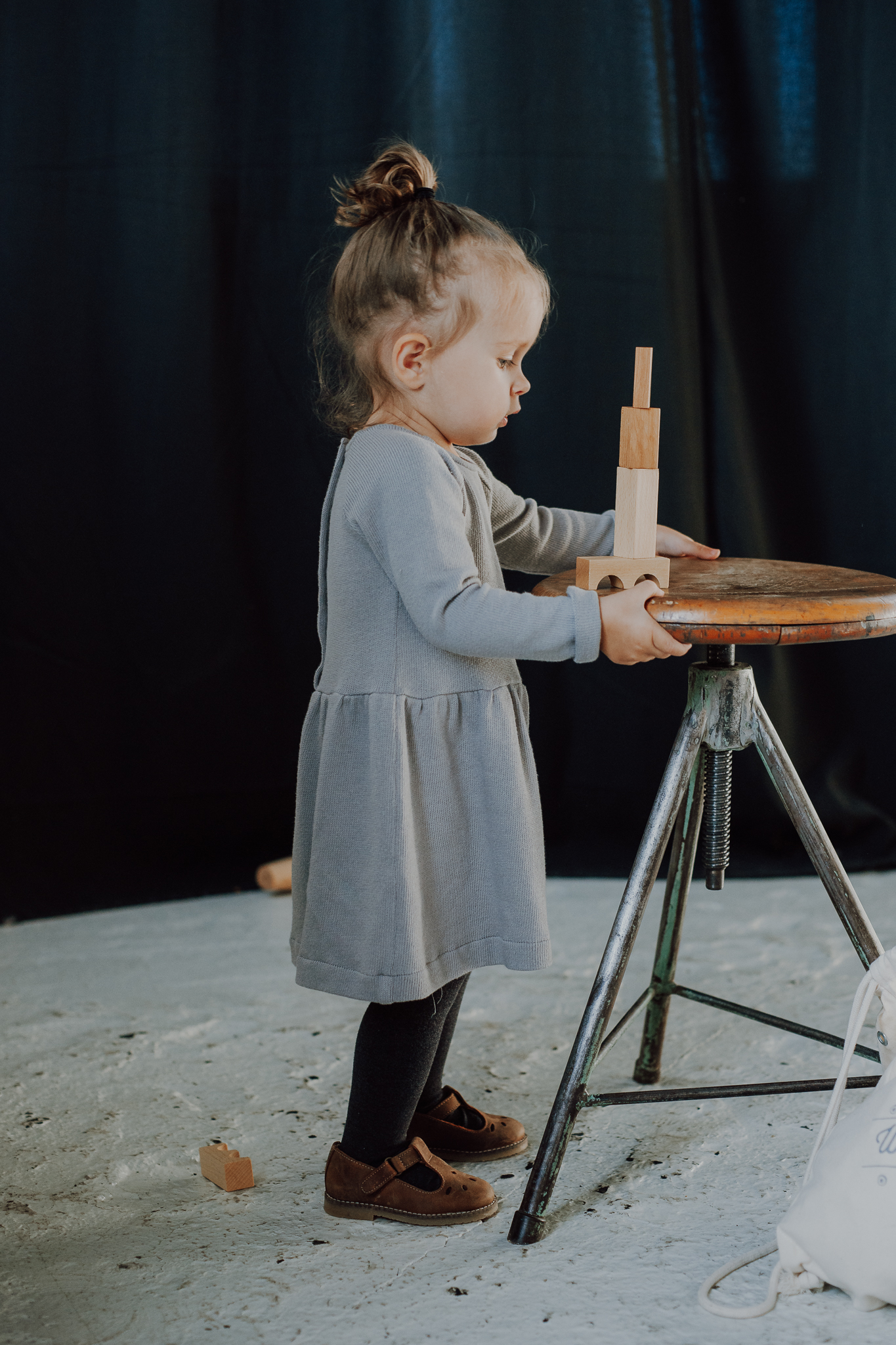 Baumwolle Kleid - Grau