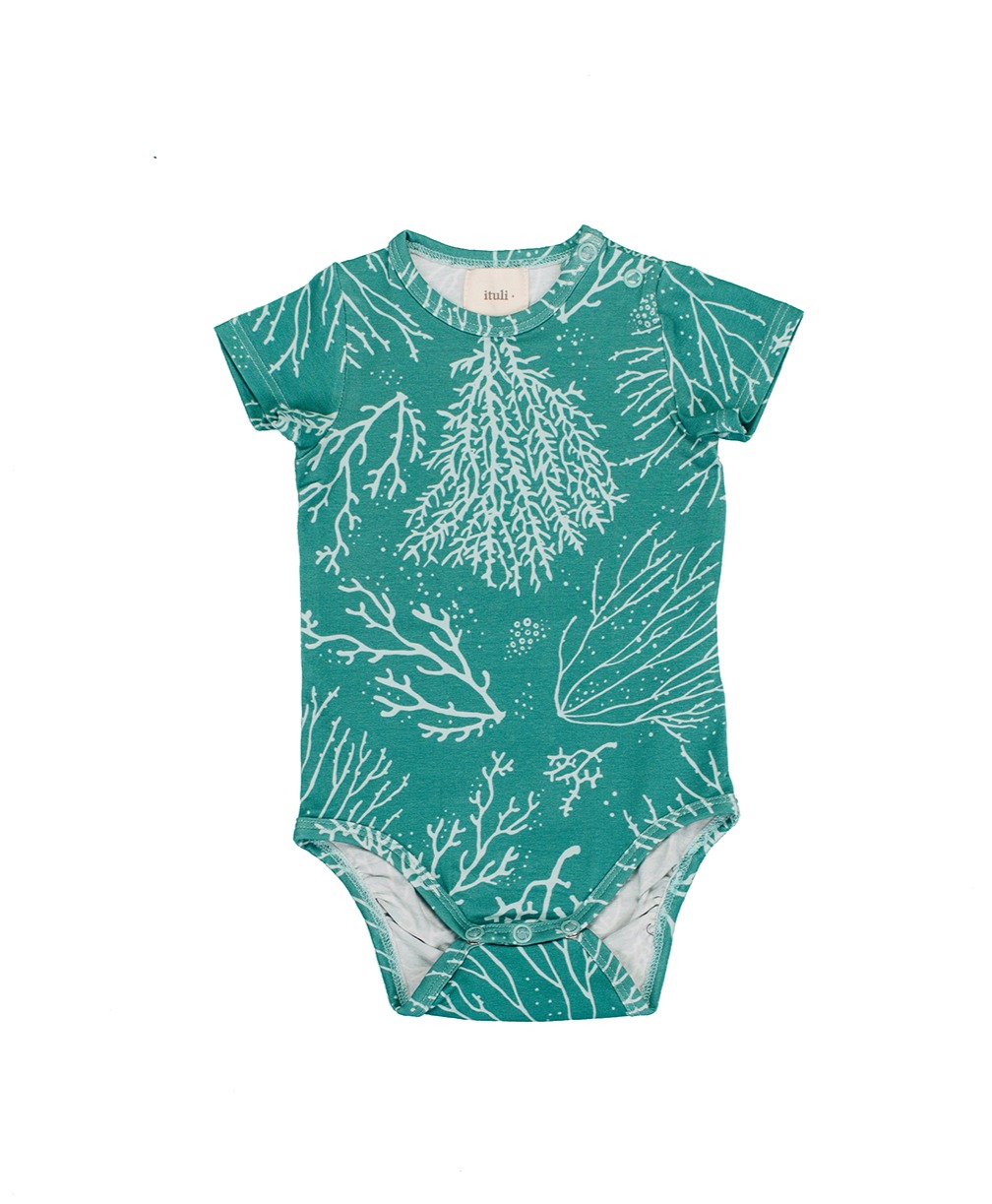 Bodysuit Short Corals Aqua