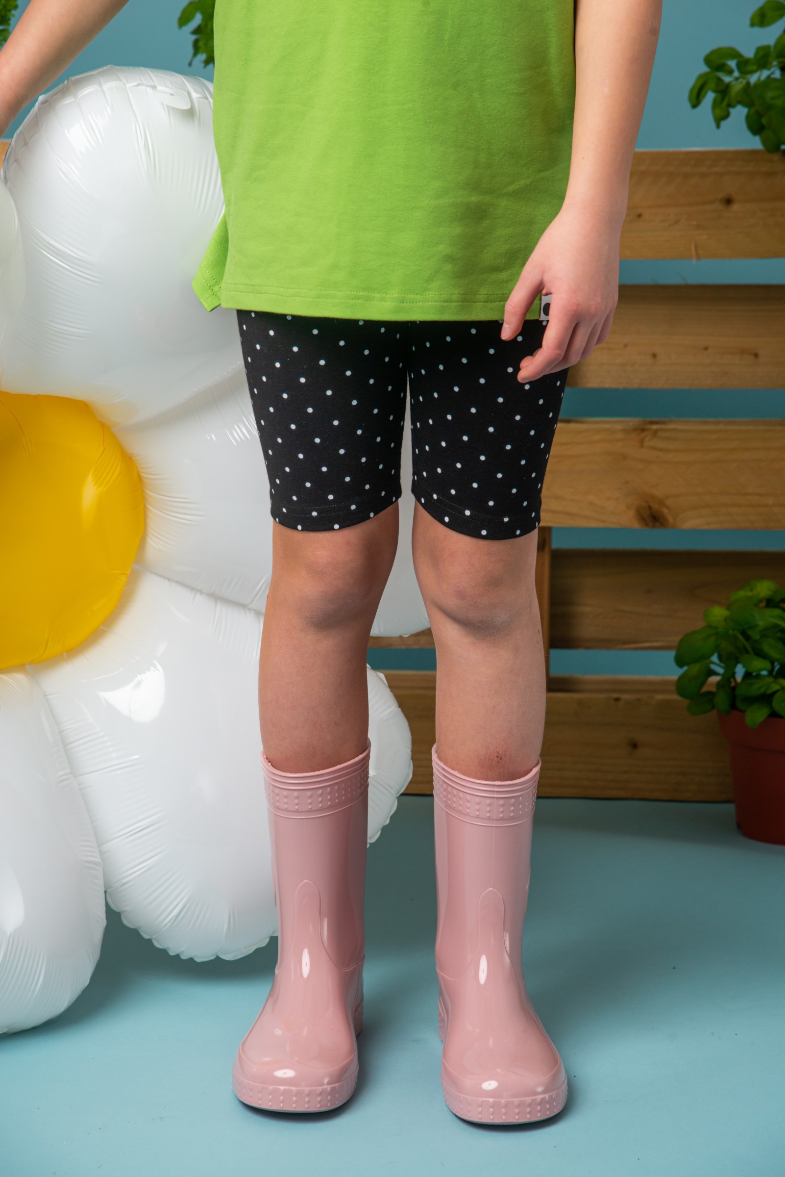 Mädchen Biker Shorts - Schwarzer Mohn