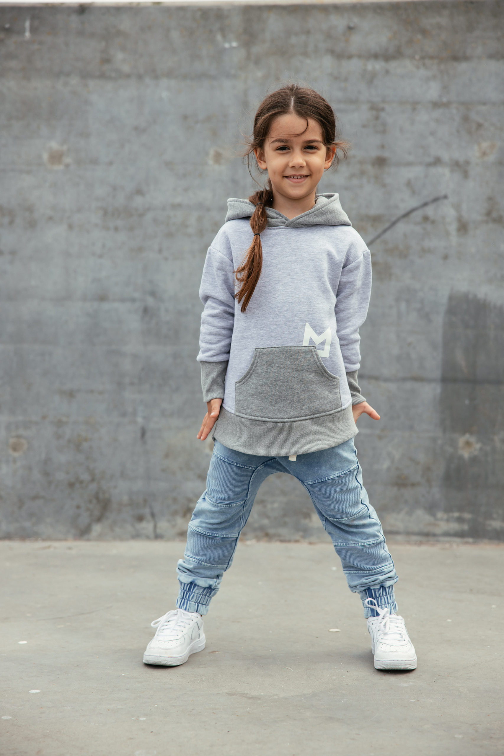 M Kapuzenpullover - Grau