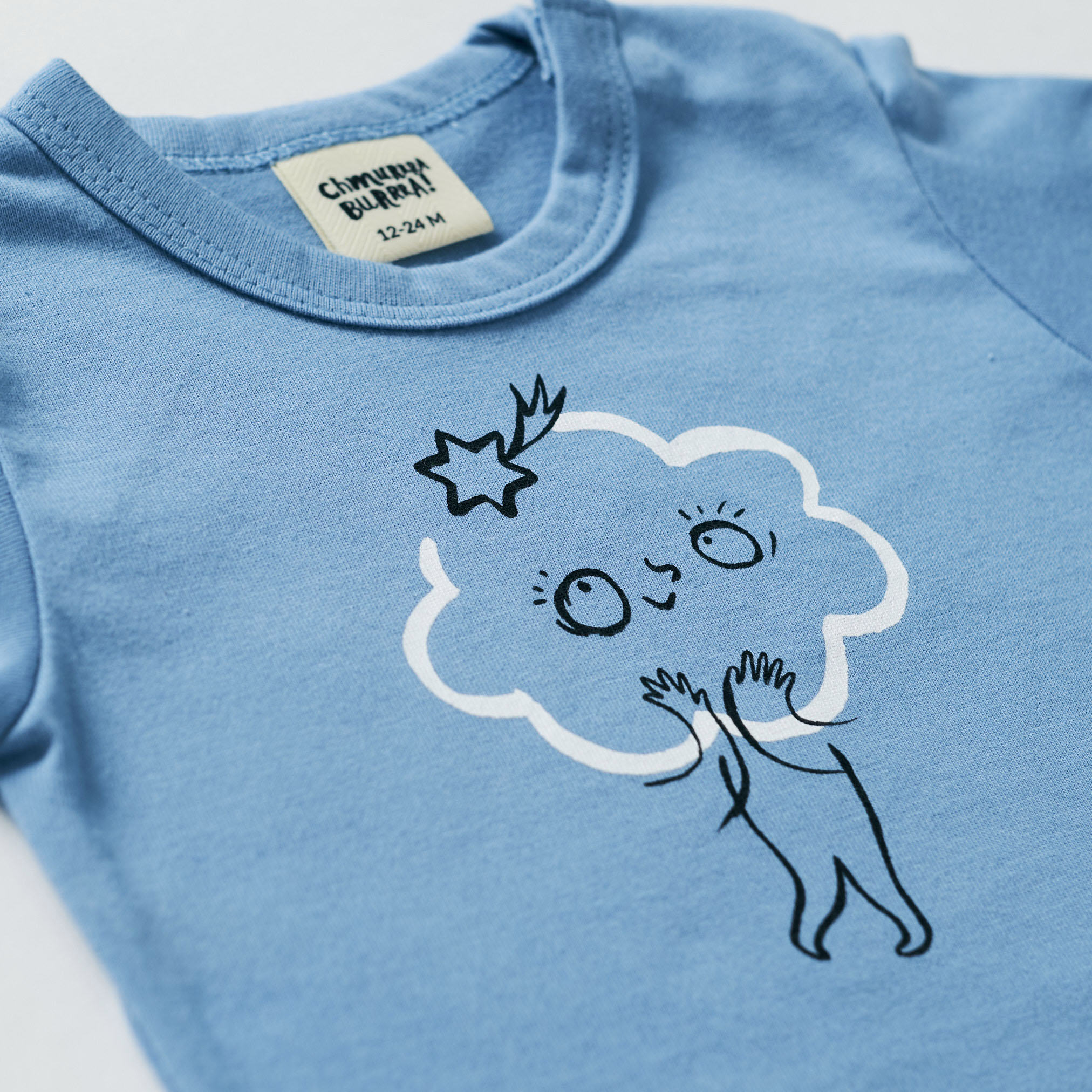 Wolken Bodysuit - Blau