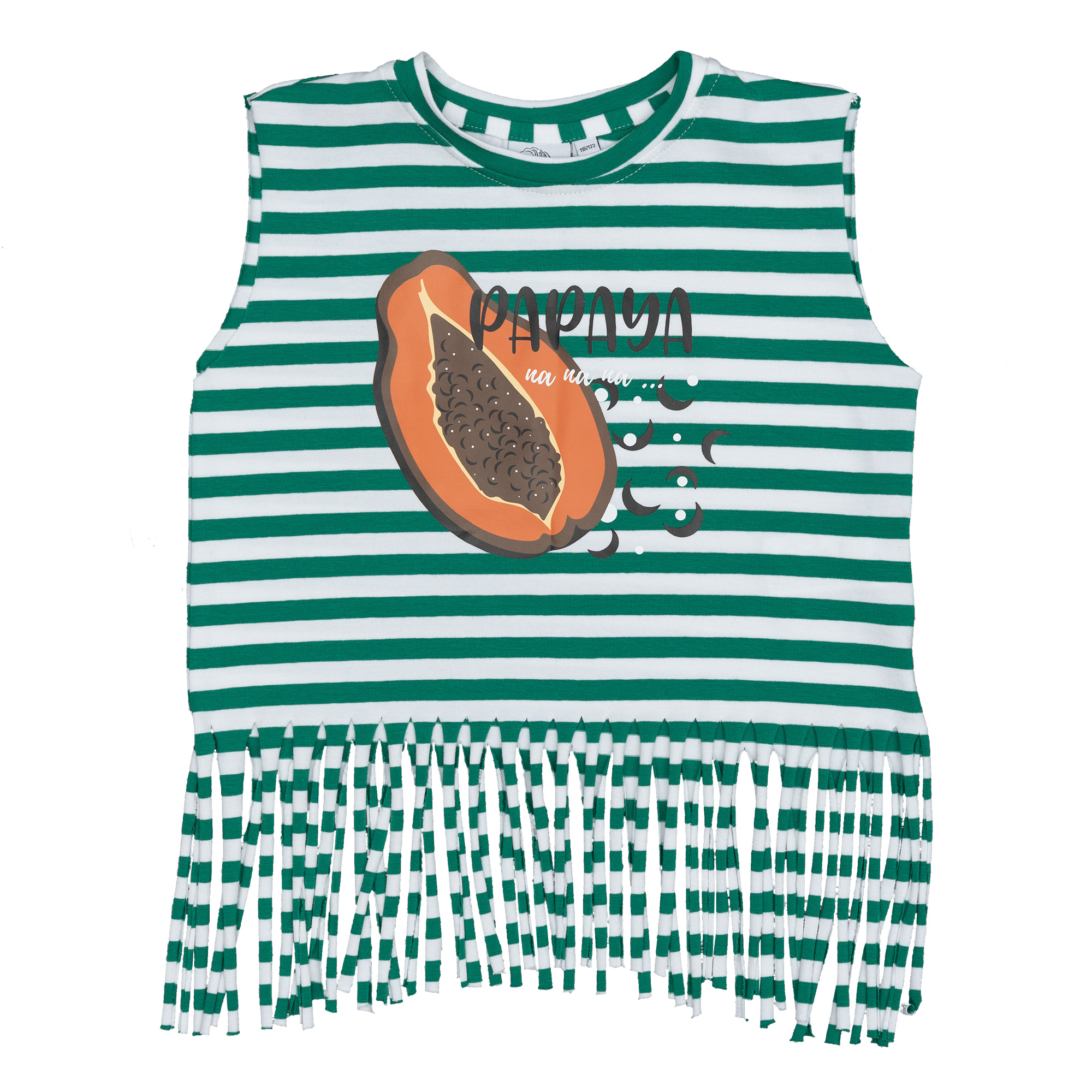 Lambada Shirt Grüne Linien Papaya