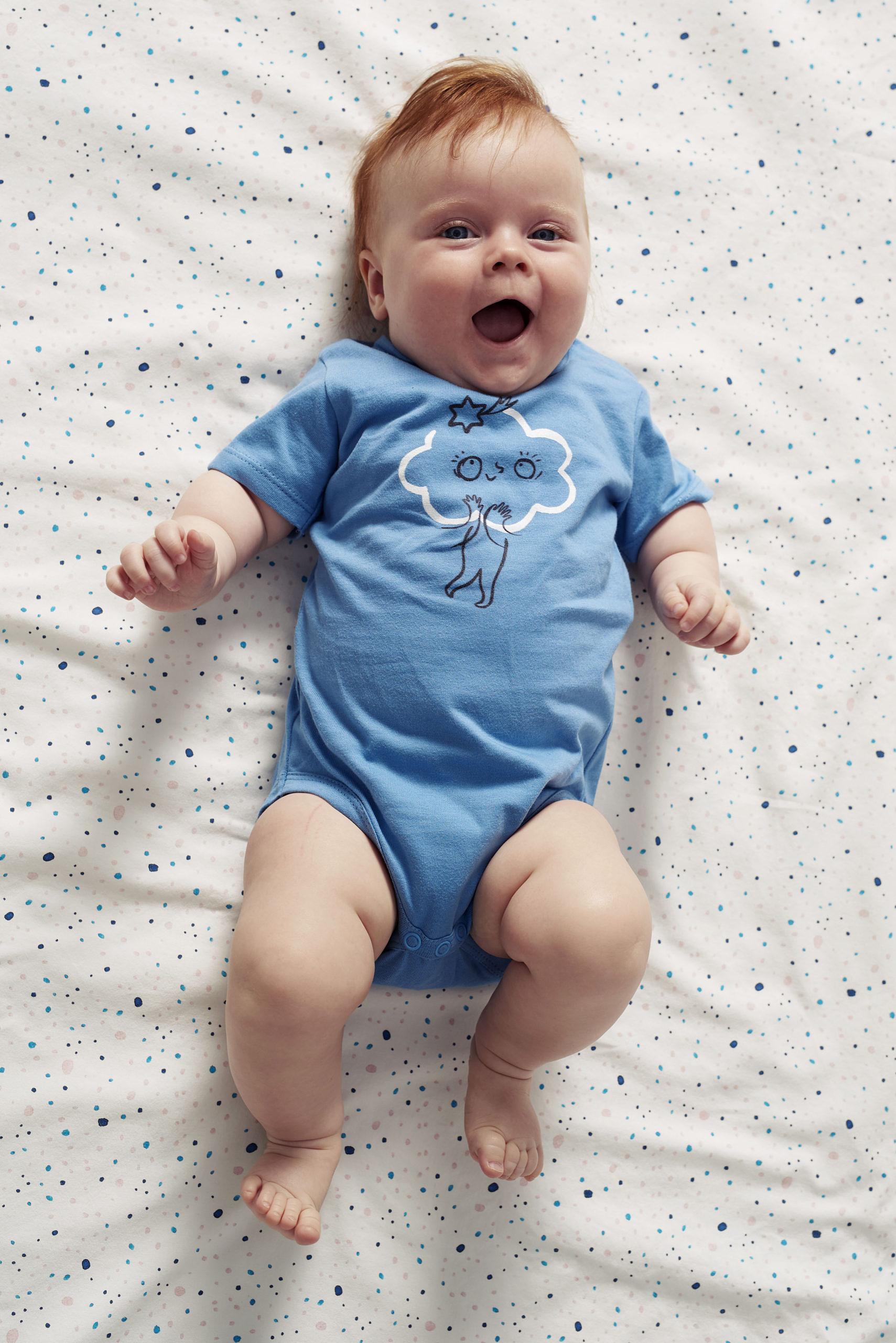 Wolken Bodysuit - Blau