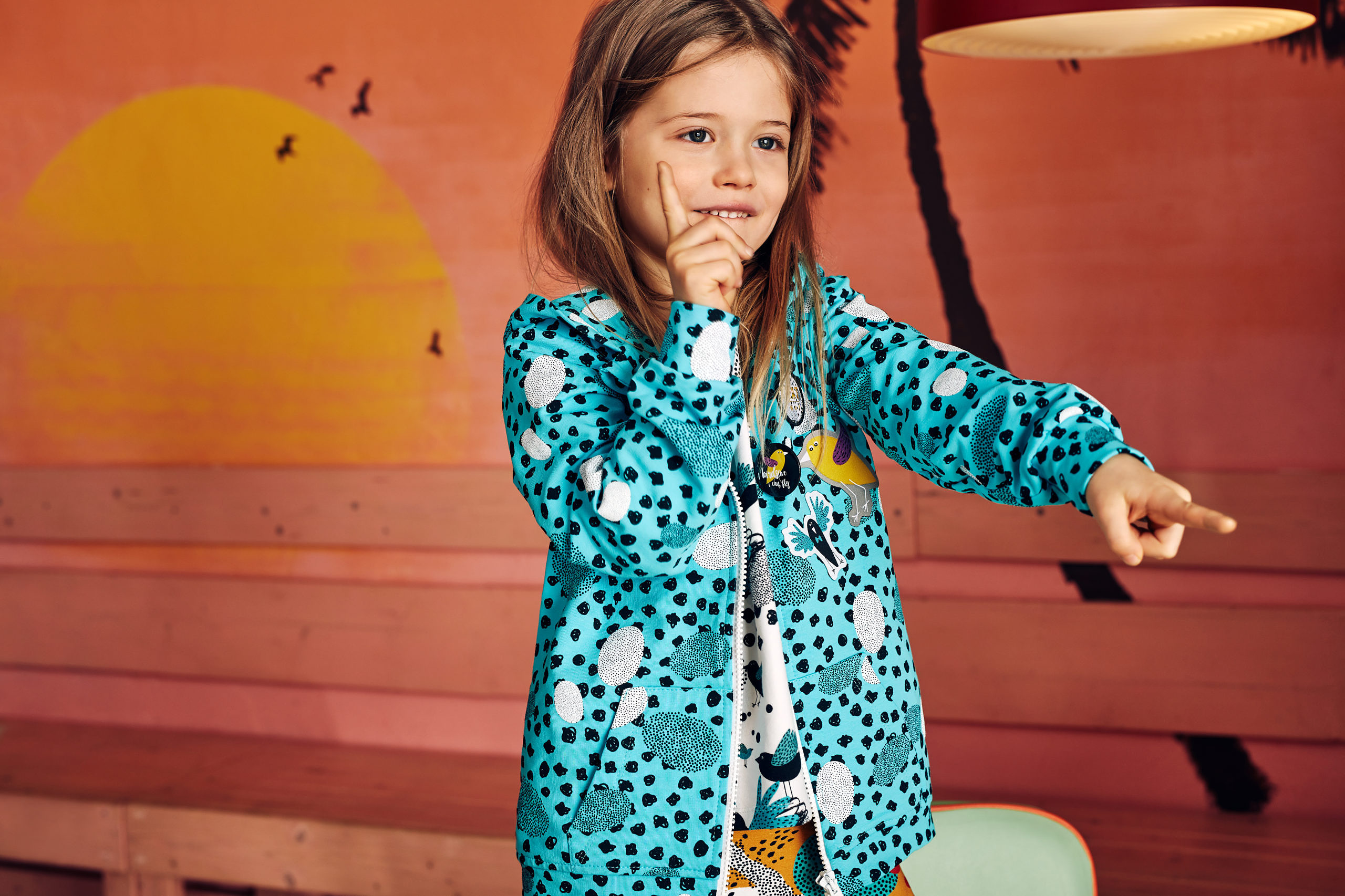 Kapuze mit Reißverschluss Minze Nest