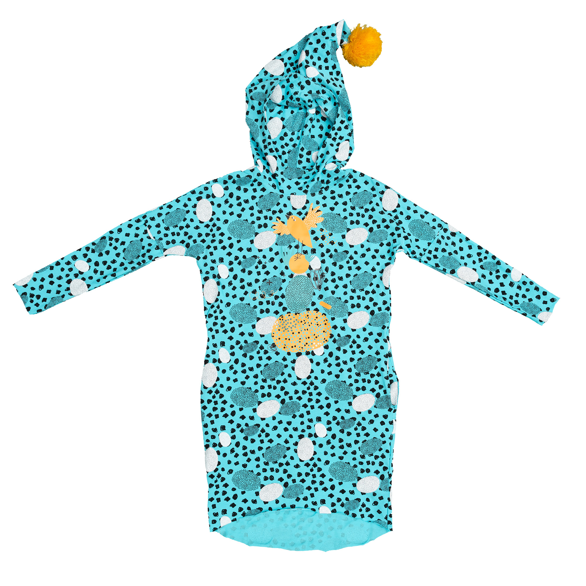 Pompom Kleid Minze Nest