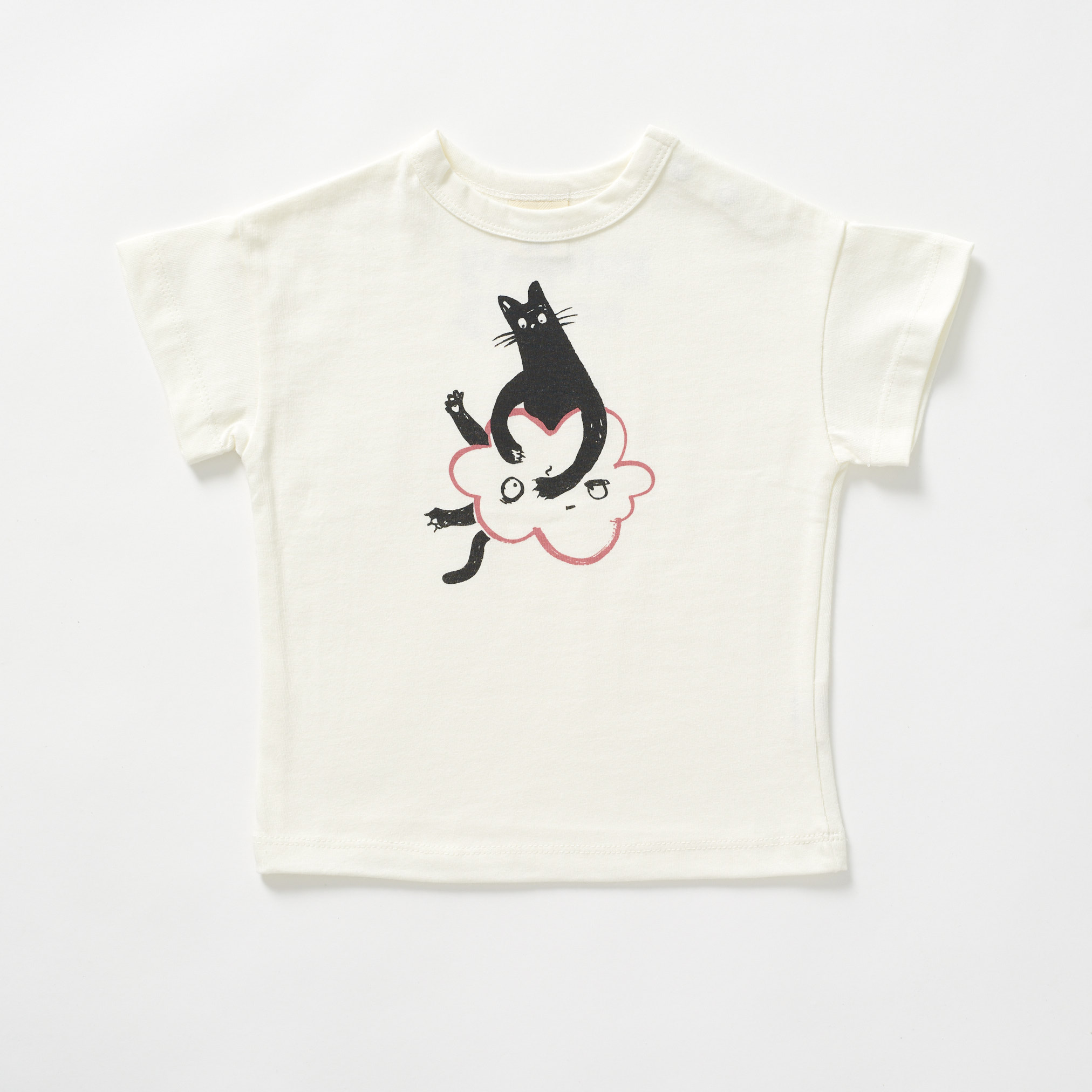 Katzen T-shirt - Creme