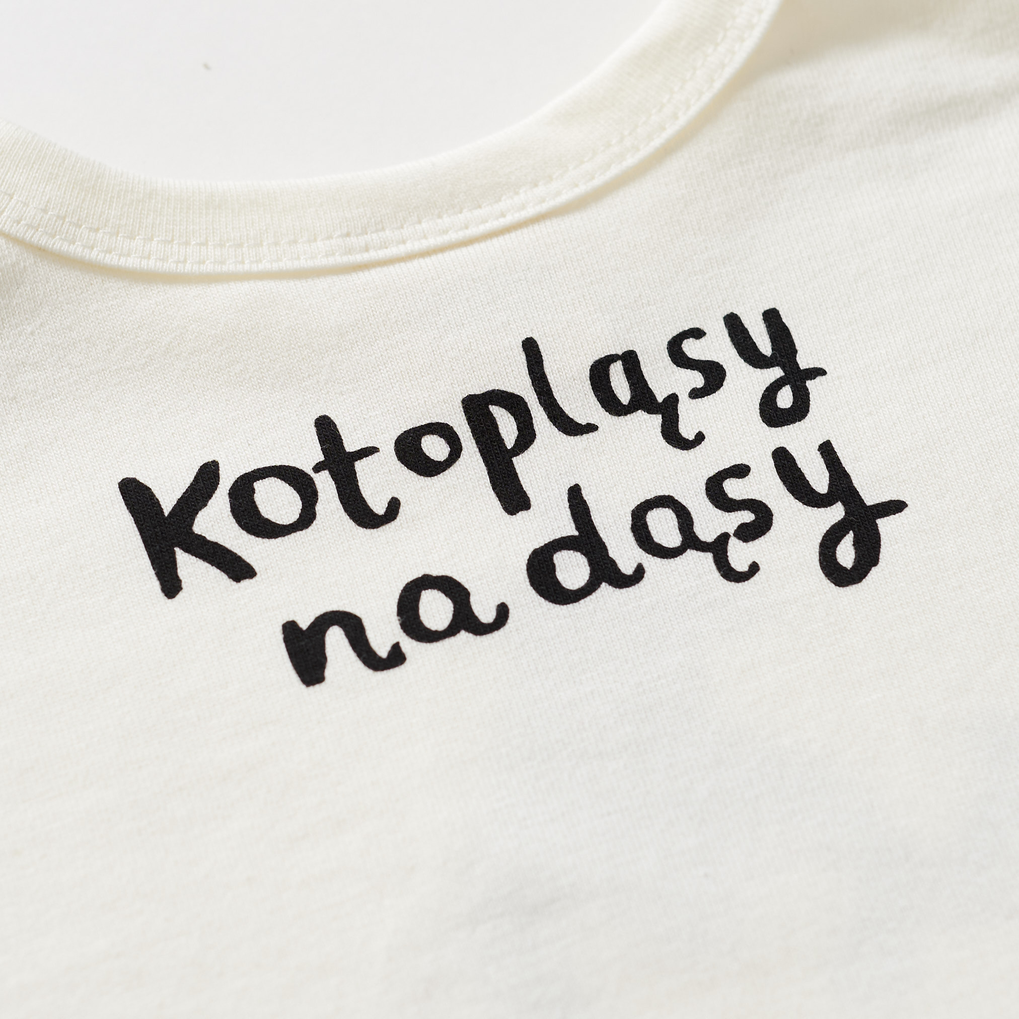 Katzen T-shirt - Creme