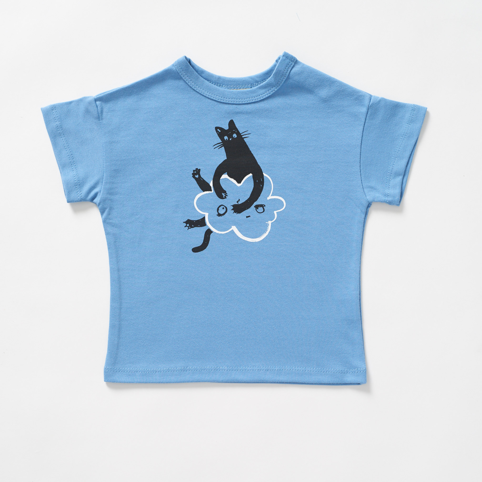 Katzen T-shirt - Blau