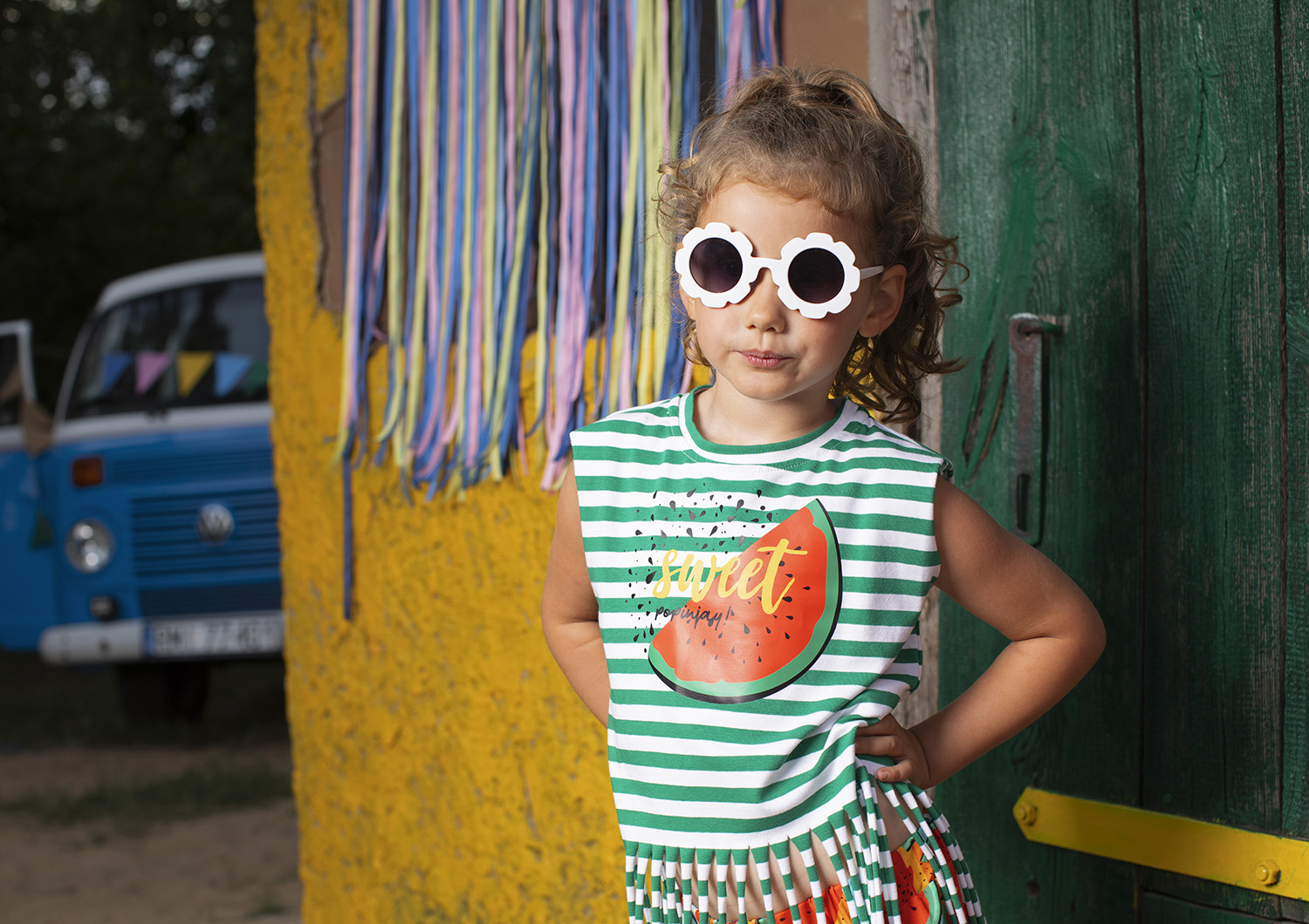 Lambada shirt Grüne Linien Wassermelone