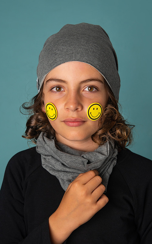 Baumwolle Mütze - Dunkelgrau