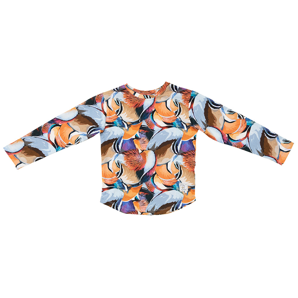 Langarmshirt Mandarin Feathers
