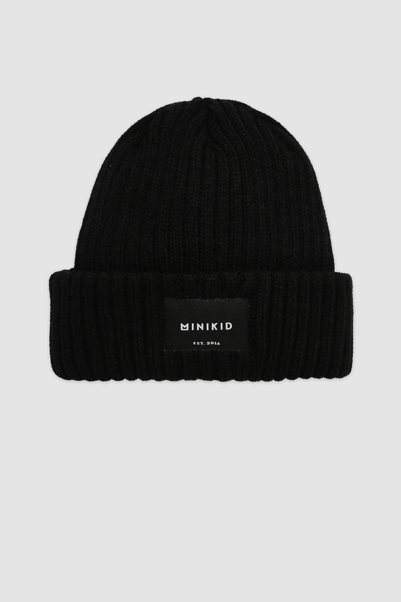 Mütze Winter Black Ribbed