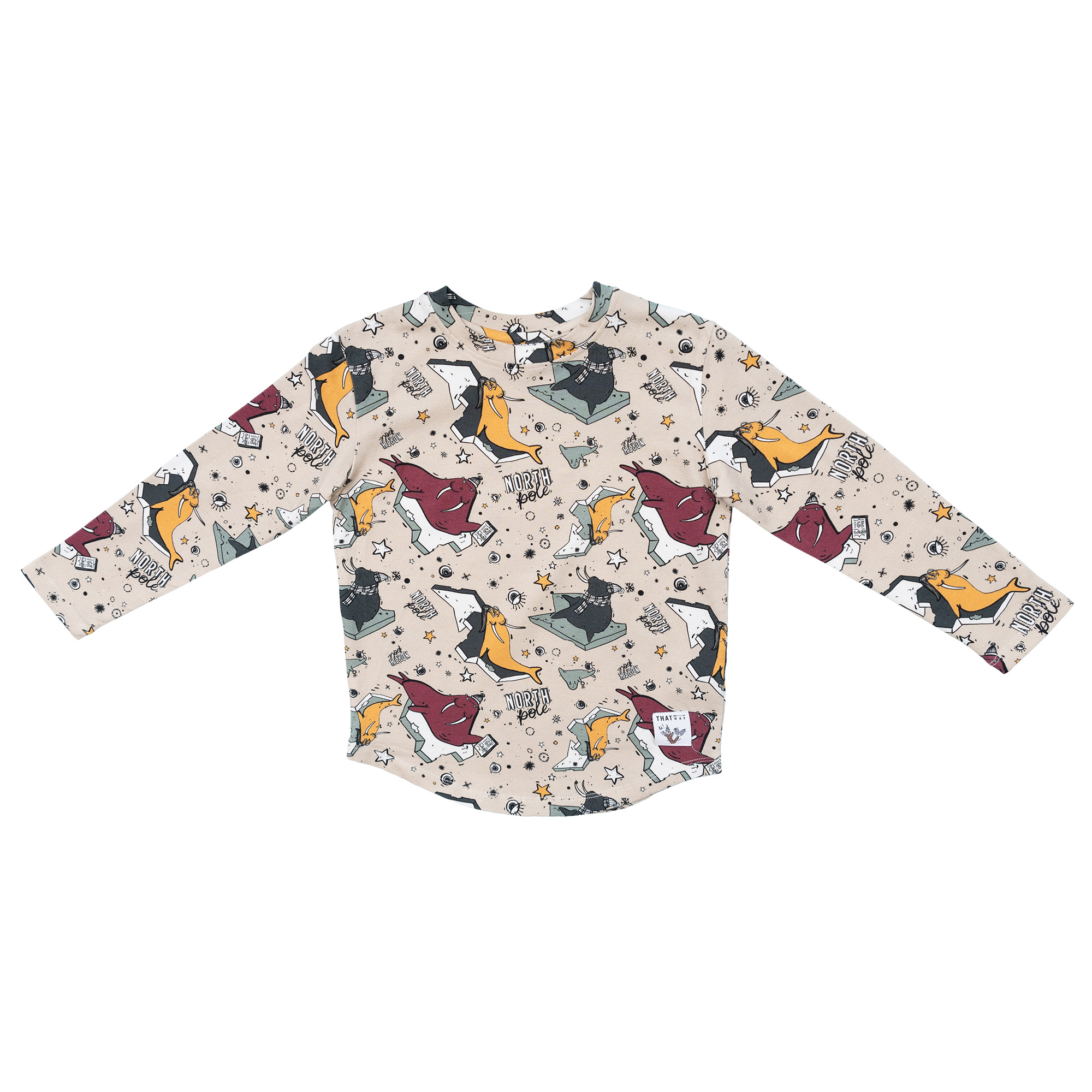Langarmshirt Sea Lions Beige