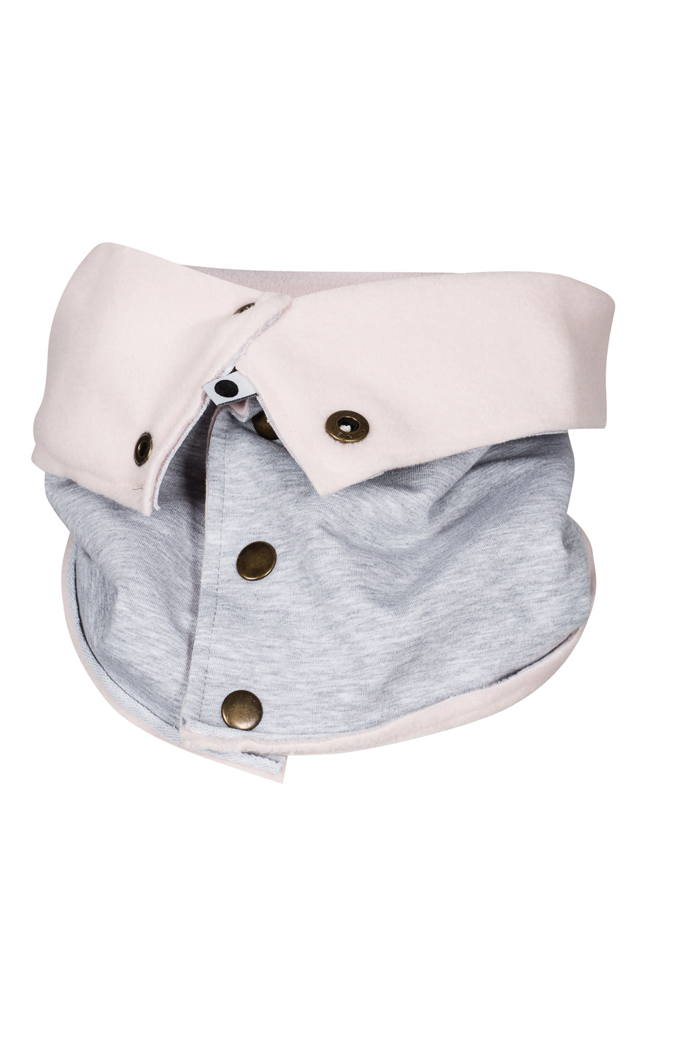 Winter Schlauchschal - Grau& Puderrosa