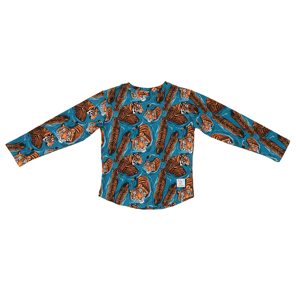 Langarmshirt Blue Tiger