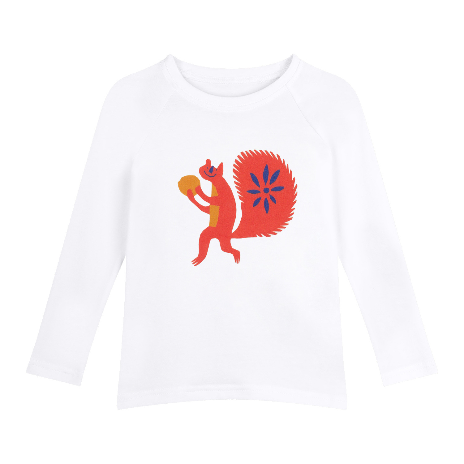 Eichhörnchen Langarmshirt Weiß
