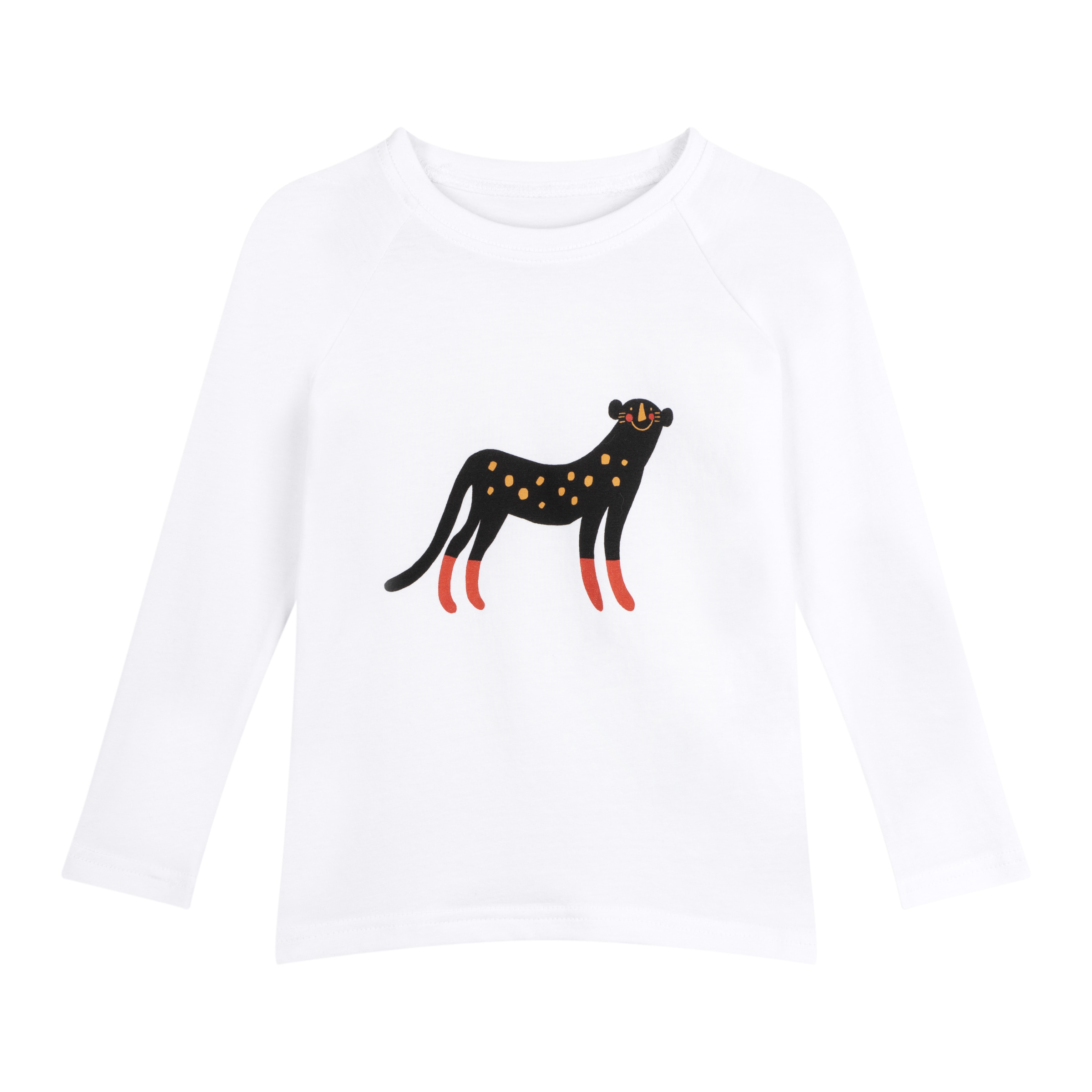 Panther Langarmshirt Weiß