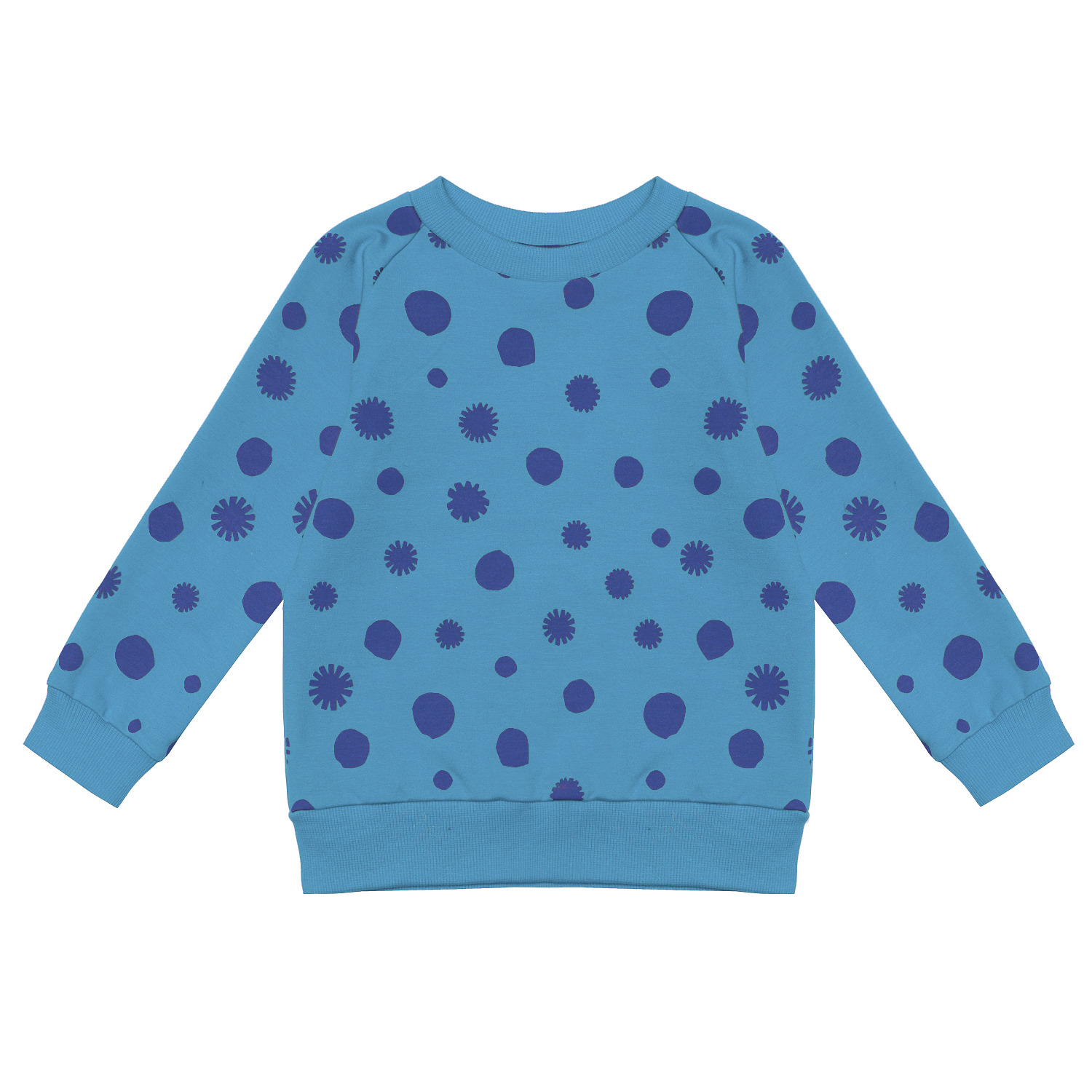 Punkte Sweatshirt Blau