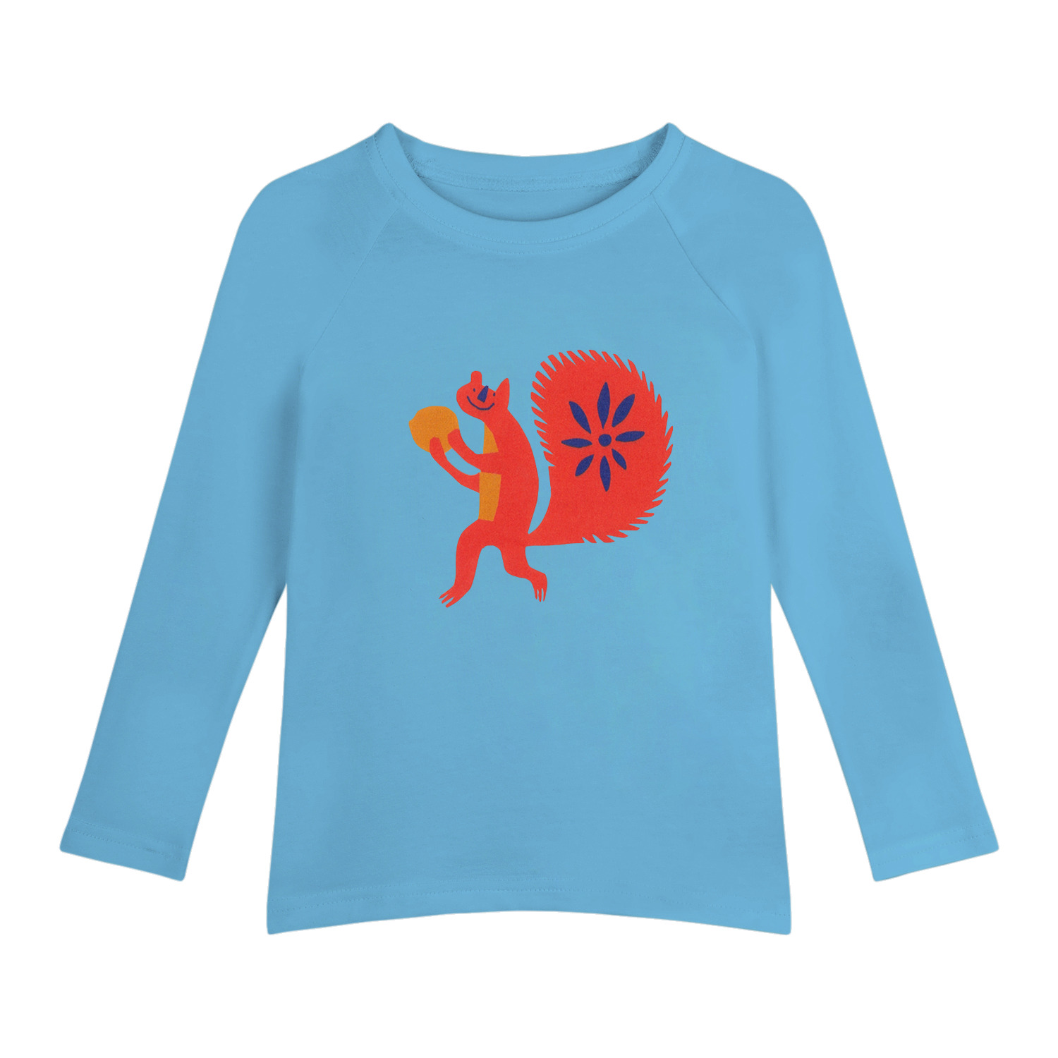 Eichhörnchen Langarmshirt Blau