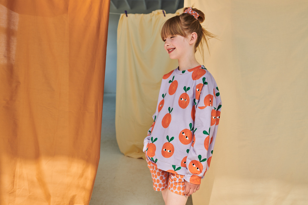 Oranges on Lilac Sweatshirt