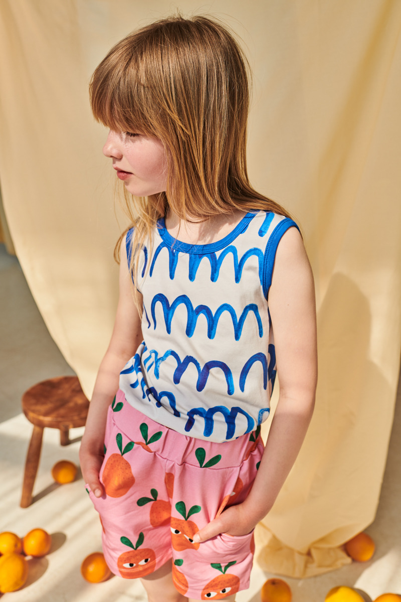 Oranges on Pink Shorts