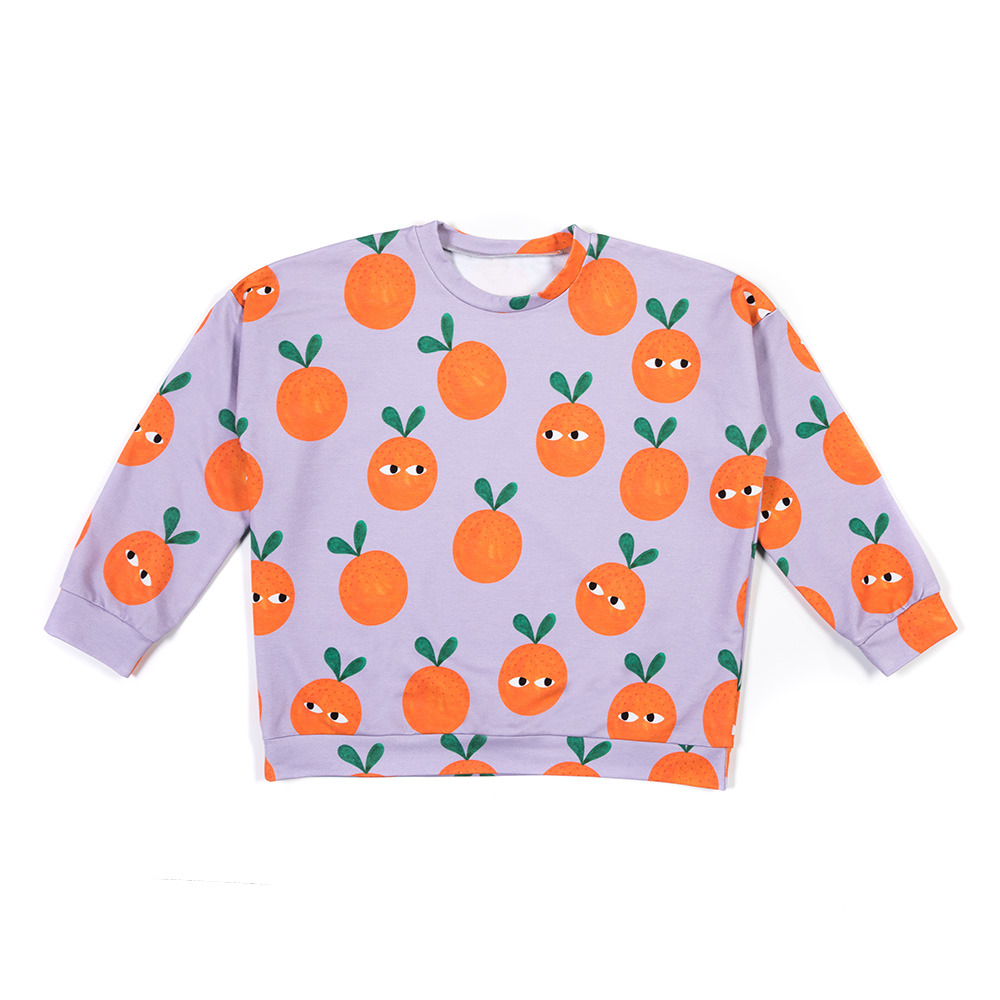 Oranges on Lilac Sweatshirt