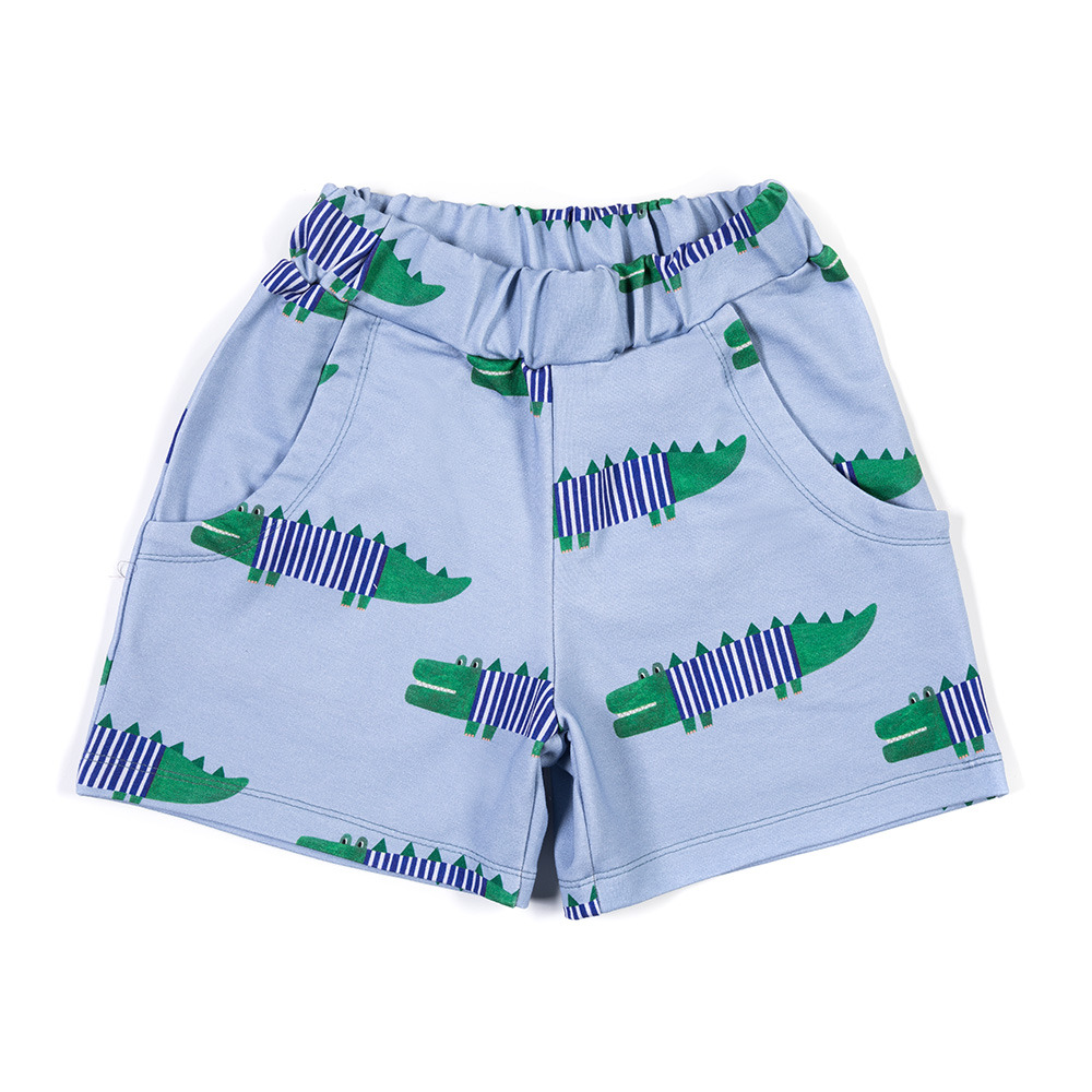 Crocos on Blue Shorts