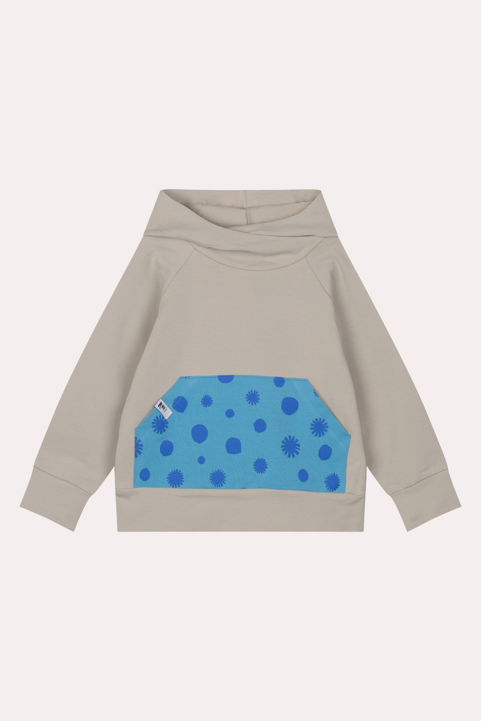 Beiges Kapuzenpulli mit Känguru-Tupfen