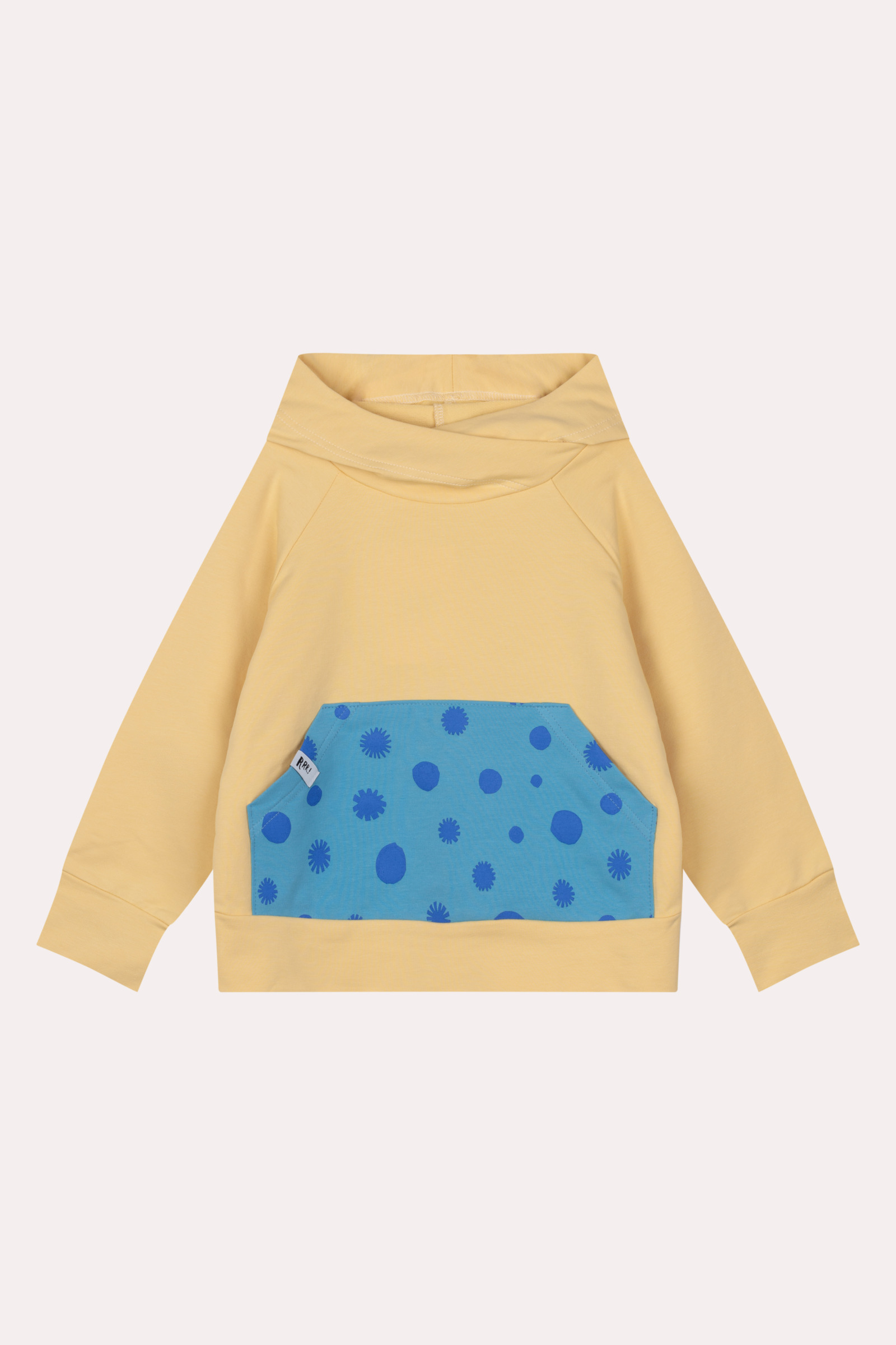 Gelb Kapuzenpulli mit Känguru-Tupfen