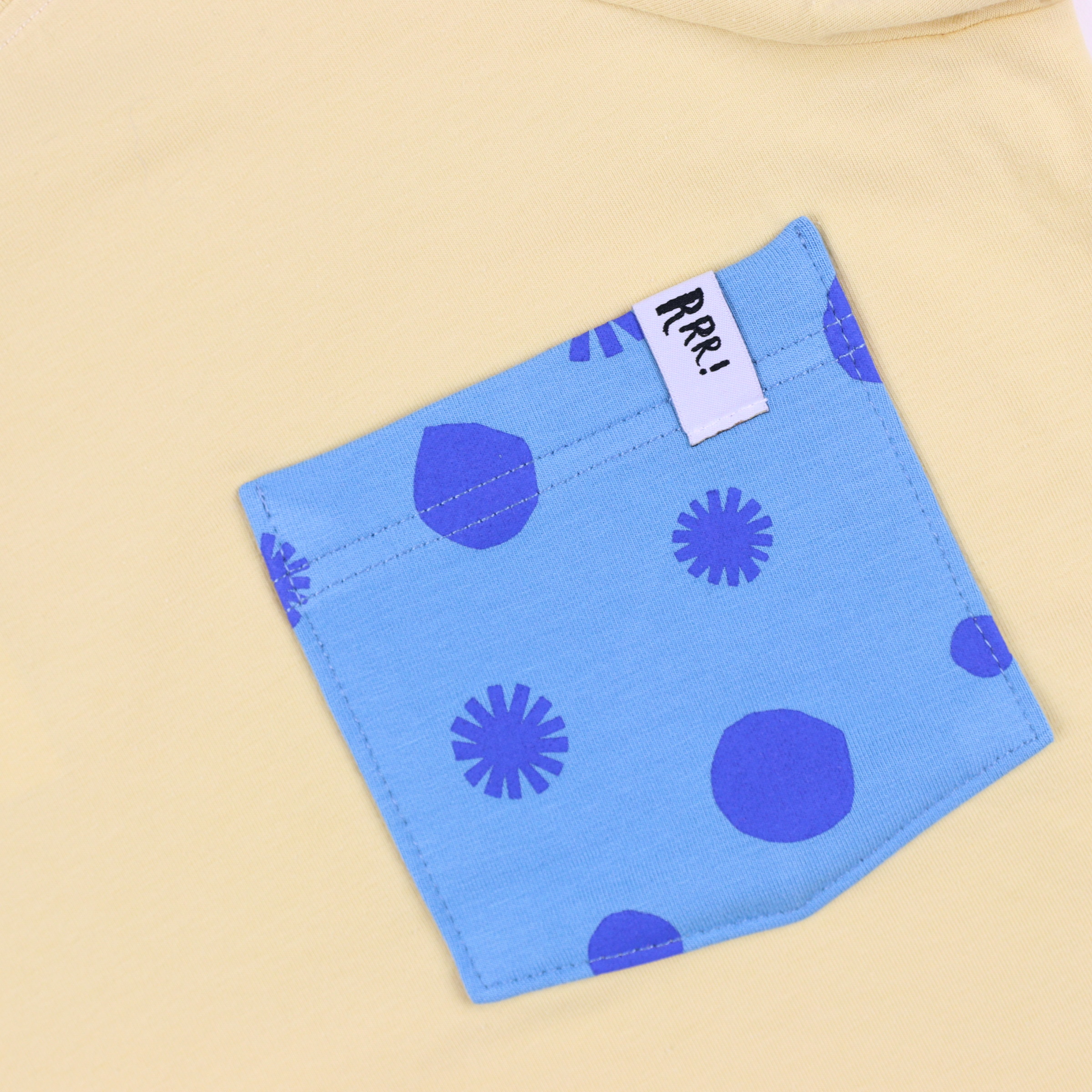 Gelb T-Shirt mit Tupfen-Tasche