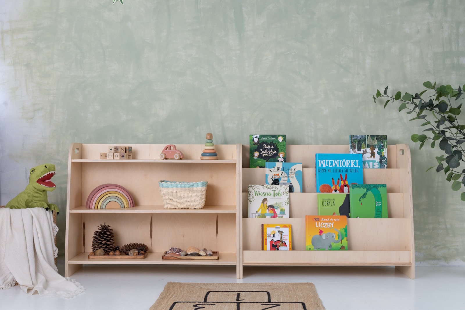 Montessori Set Regal+ Bücherregal - 90cm