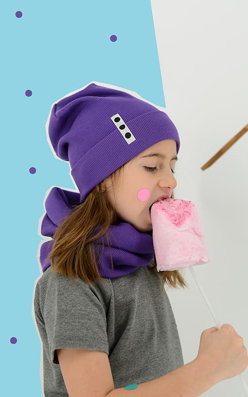 Fit Schlauchschal aus baumwolle - Violett