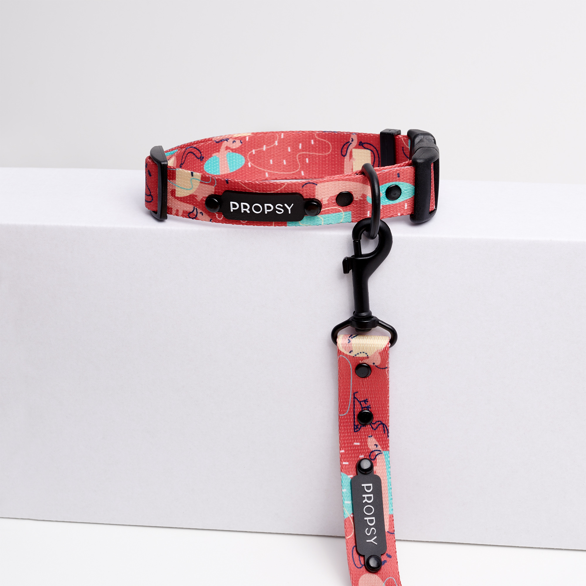 Halsband mit Schnalle - Raspberry