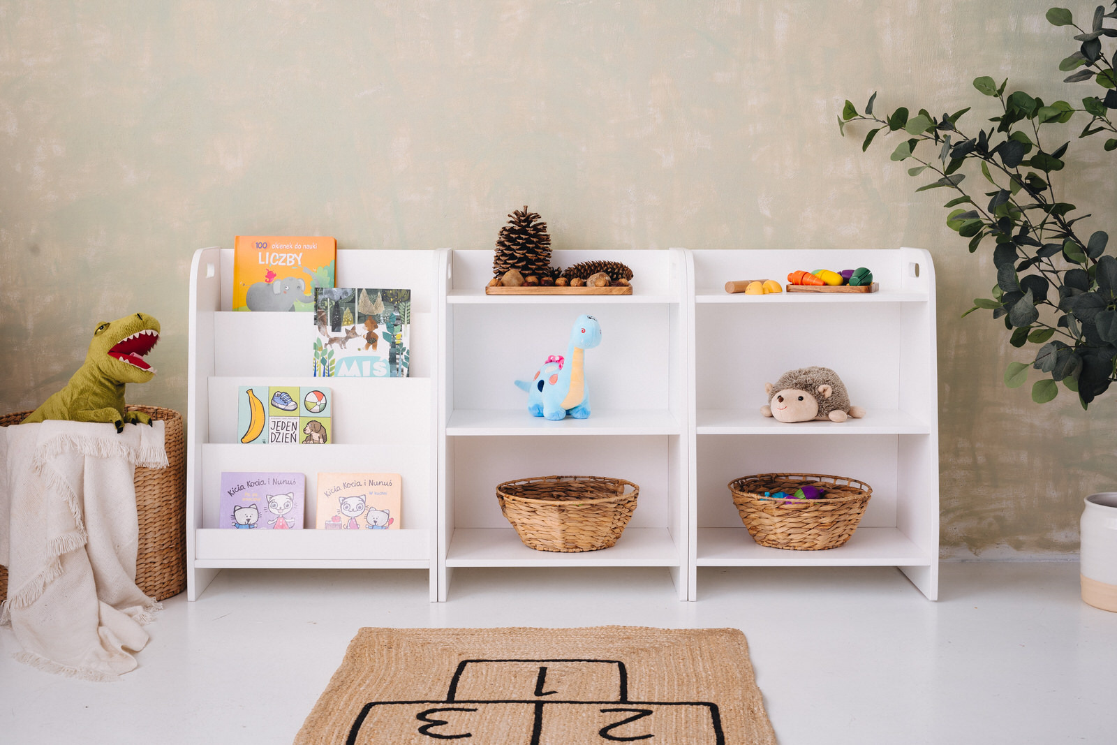 Montessori Set 2x Regal + Bücherregal 50cm