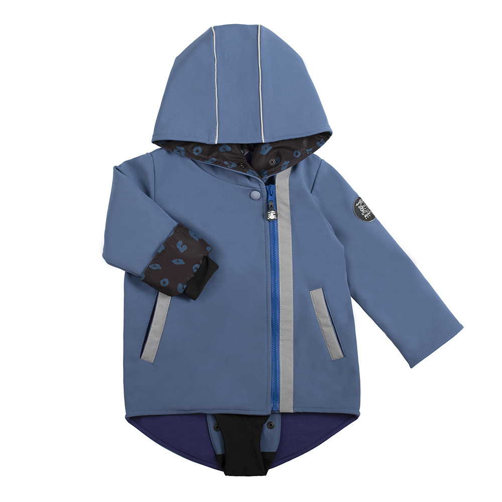 Kinder Softshelljacke mit Patent - Blue Jeans