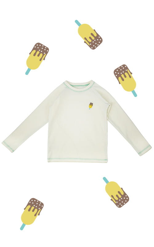 Longsleeve aus Bio-Baumwolle - Minze Eiscreme