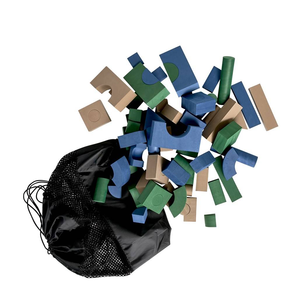 BabyDan – Soft Blocks – Blau/Grün/Cappuccino
