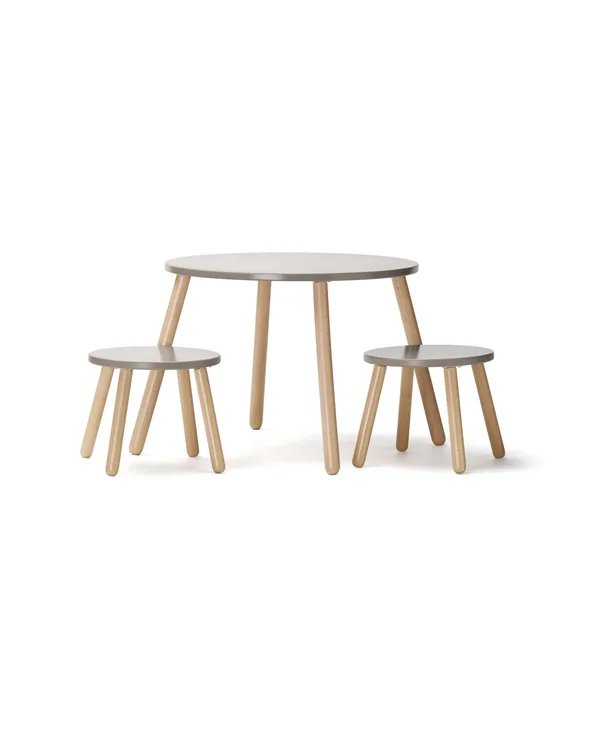 Kid's Concept - Hocker- und Tischset - Hellbraun