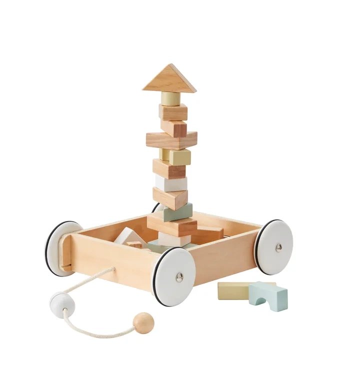 Kid's Concept - Trolley mit Holzklötzen