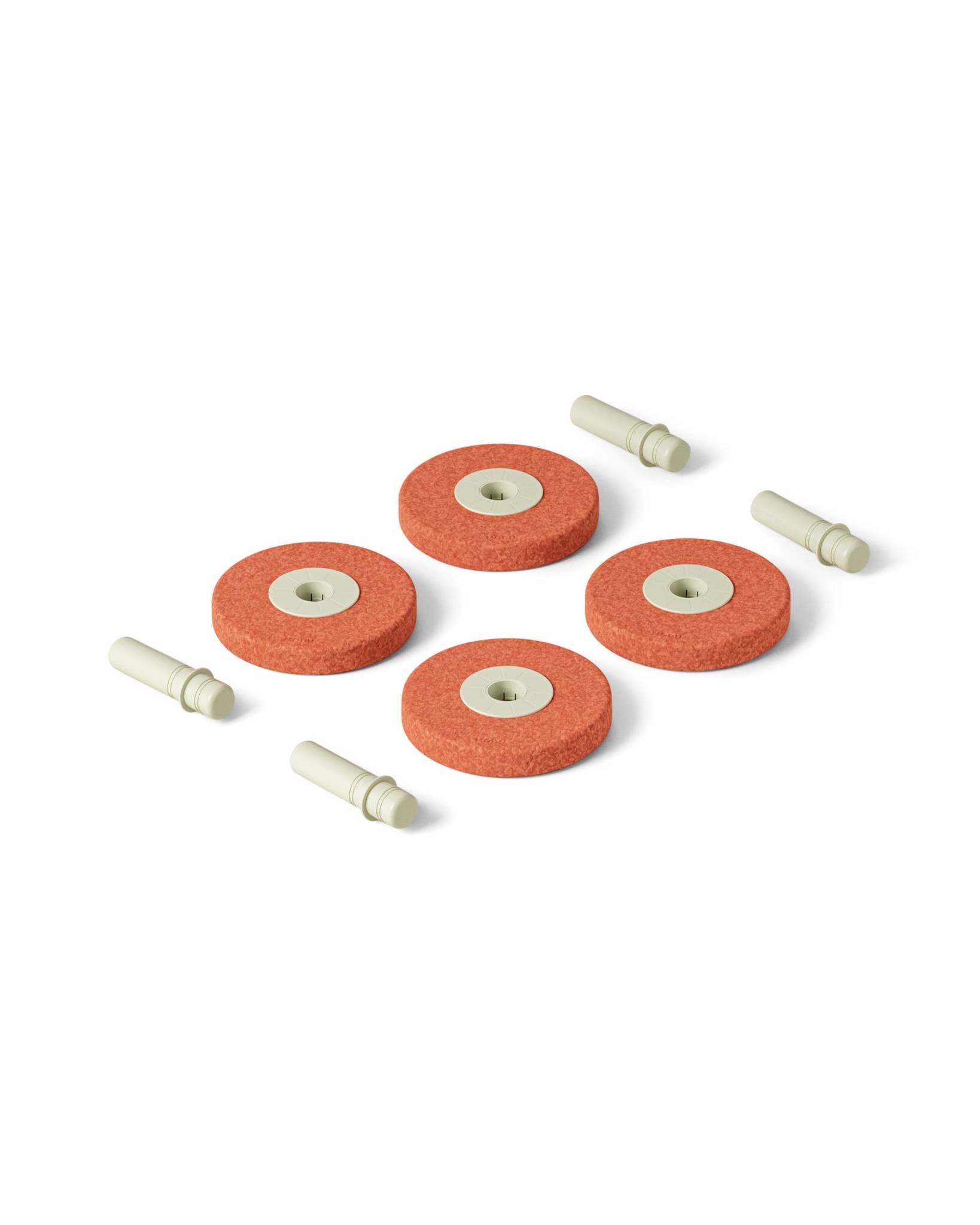 MODU – 4 x Schaumstoffräder, gebranntes Orange