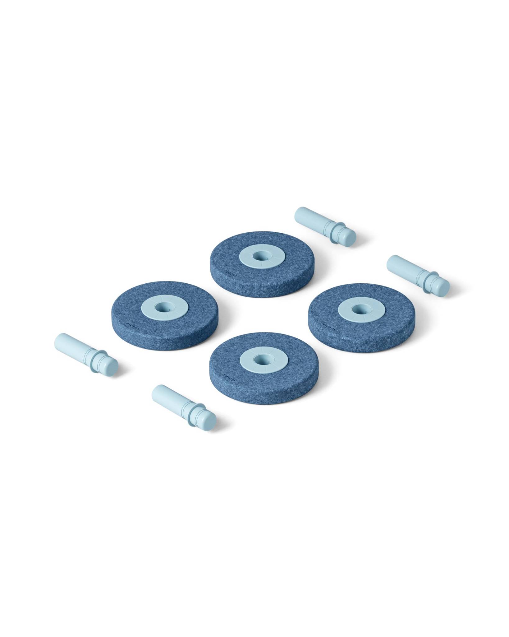 MODU - 4 x Schaumstoffräder, tiefblau
