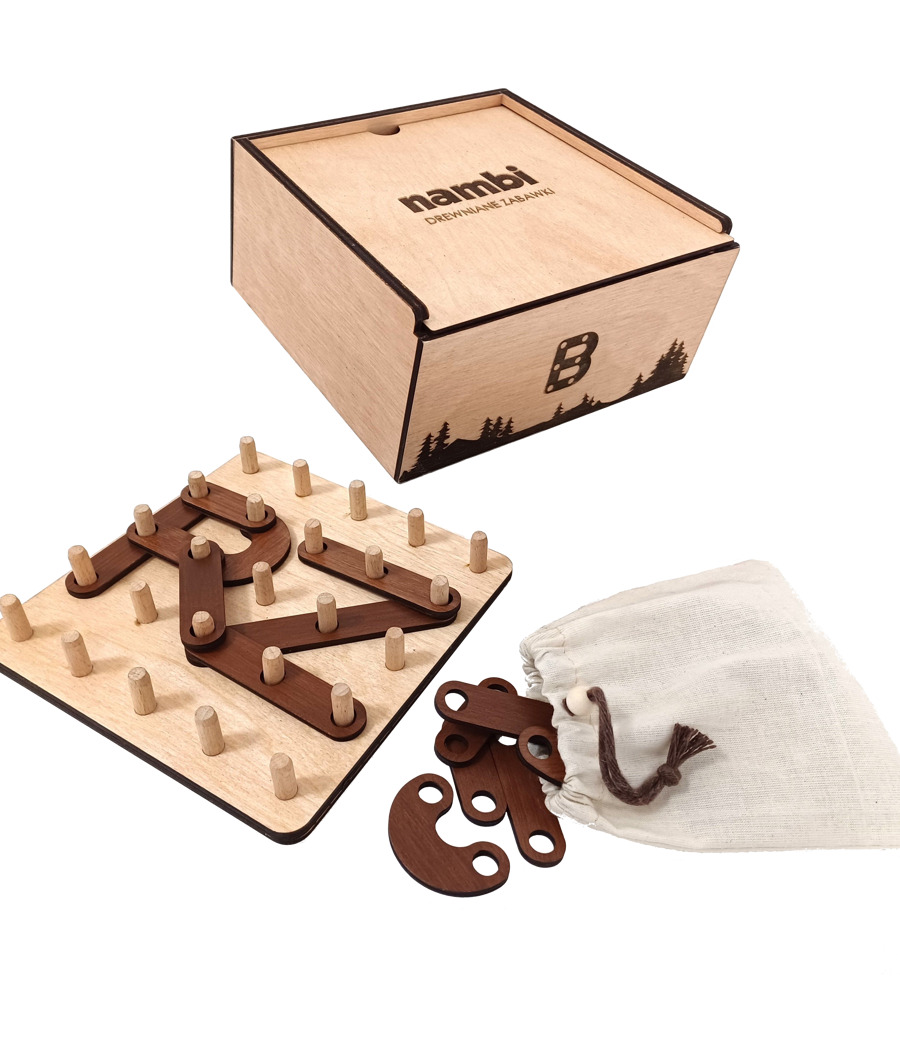 Bildungskiste aus Holz - Buchstaben