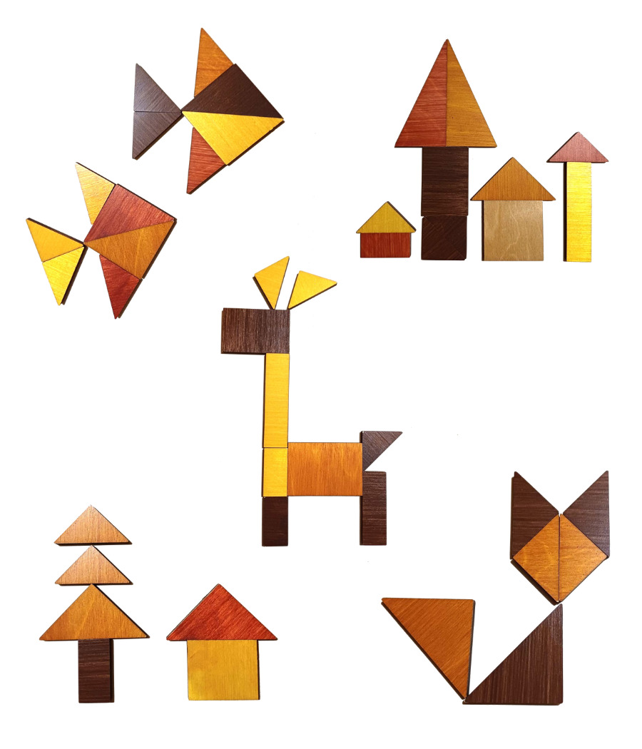 Holz-Logikspiel – Kreative Puzzles | Leichtes Niveau