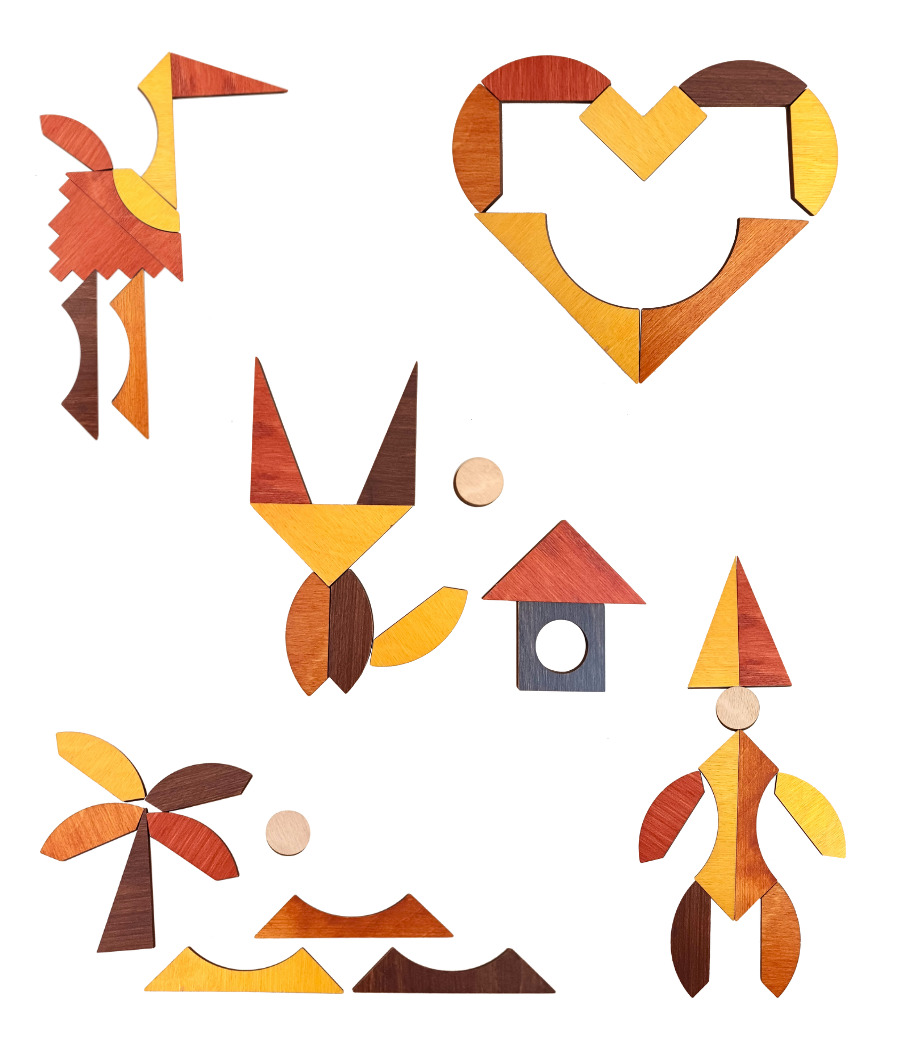 Holz-Logikspiel – Kreative Puzzles | Mittleres Niveau