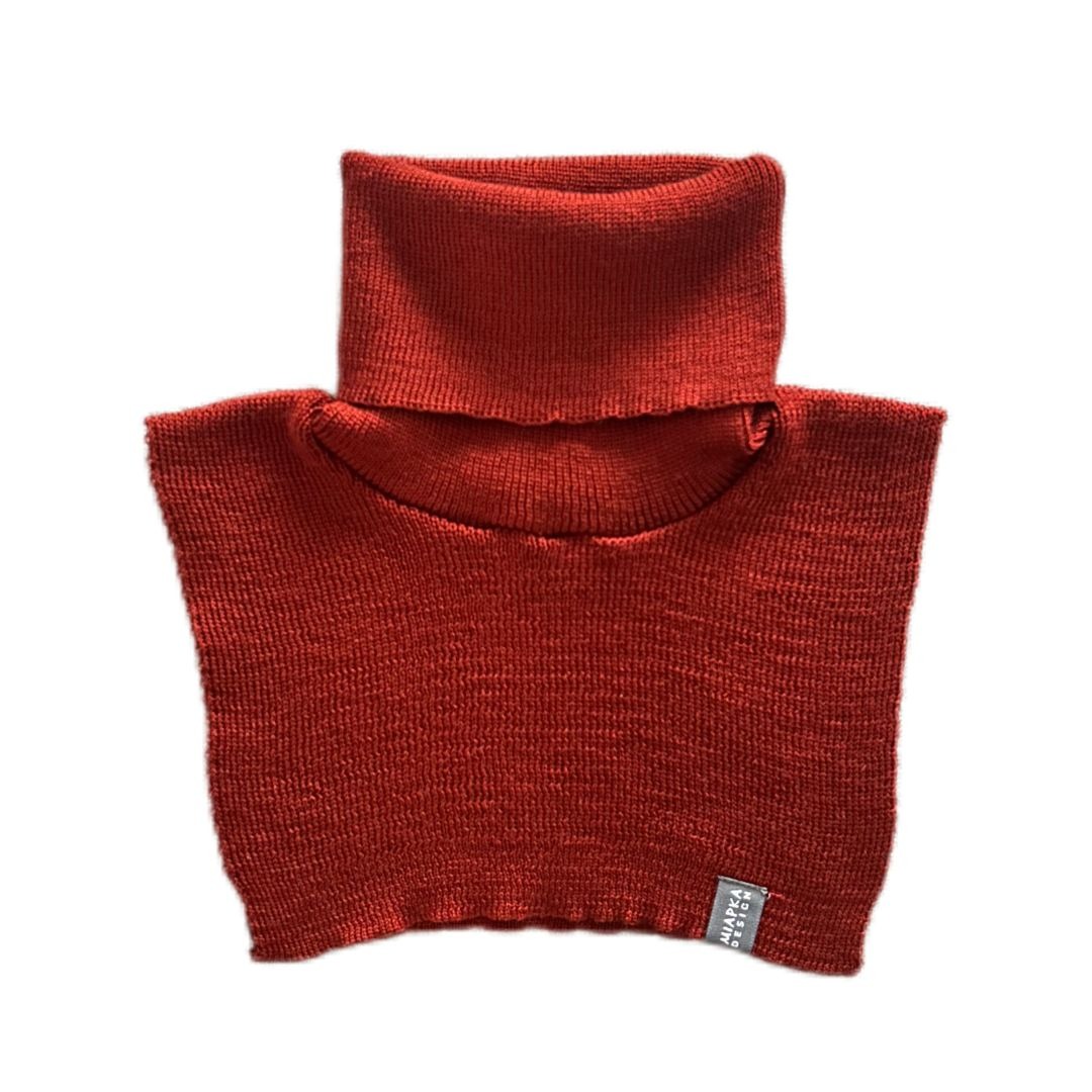 Schlauchschal aus Merino - Zimt
